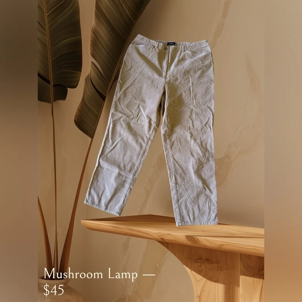 Polo by Ralph Lauren 18 W corduroy cream ribbed pants business casual Cotton